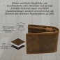Preview: flevado Hunter Vollleder Herren Geldbörse Riegelverschluss Querformat RFID Schutz mit Geschenkbox